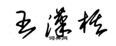 朱錫榮王漢棋草書個性簽名怎么寫