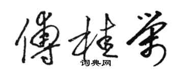 駱恆光傅桂榮草書個性簽名怎么寫