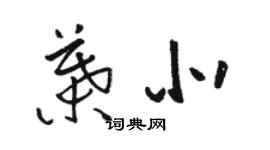 駱恆光葉北草書個性簽名怎么寫