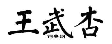 翁闓運王武杏楷書個性簽名怎么寫