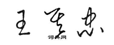 駱恆光王其忠草書個性簽名怎么寫