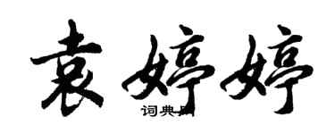 胡問遂袁婷婷行書個性簽名怎么寫