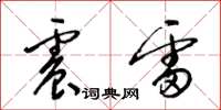 梁錦英震雷草書怎么寫