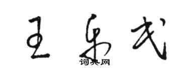 駱恆光王樂民草書個性簽名怎么寫