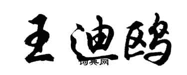 胡問遂王迪鷗行書個性簽名怎么寫