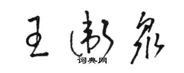 駱恆光王衛眾草書個性簽名怎么寫