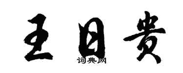 胡問遂王日貴行書個性簽名怎么寫
