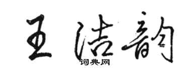駱恆光王潔韻行書個性簽名怎么寫