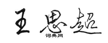 駱恆光王思超行書個性簽名怎么寫