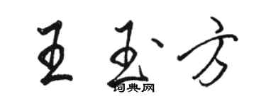 駱恆光王玉方行書個性簽名怎么寫