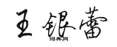 駱恆光王銀蕾行書個性簽名怎么寫