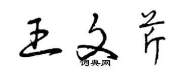 曾慶福王文芹草書個性簽名怎么寫