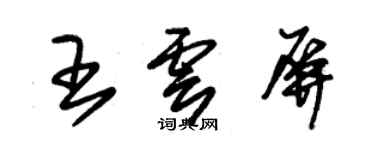 朱錫榮王雲屏草書個性簽名怎么寫