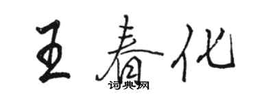 駱恆光王春化行書個性簽名怎么寫