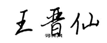 王正良王晉仙行書個性簽名怎么寫