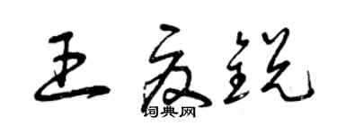 曾慶福王夏銳草書個性簽名怎么寫