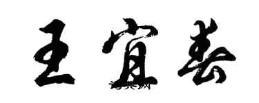 胡問遂王宜春行書個性簽名怎么寫