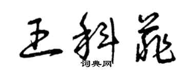 曾慶福王科菲草書個性簽名怎么寫