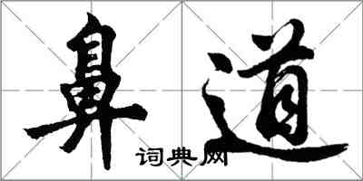 胡問遂鼻道行書怎么寫