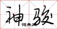 段相林神駿行書怎么寫