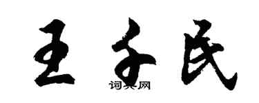 胡問遂王千民行書個性簽名怎么寫
