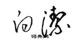 駱恆光白潔草書個性簽名怎么寫