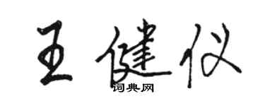 駱恆光王健儀行書個性簽名怎么寫