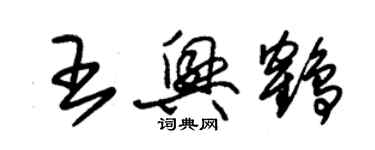 朱錫榮王興鶴草書個性簽名怎么寫