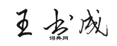 駱恆光王書成行書個性簽名怎么寫
