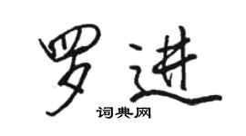 駱恆光羅進行書個性簽名怎么寫