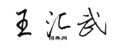 駱恆光王匯武行書個性簽名怎么寫