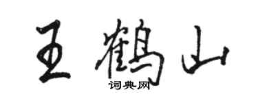 駱恆光王鶴山行書個性簽名怎么寫