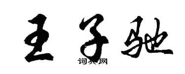 胡問遂王子馳行書個性簽名怎么寫