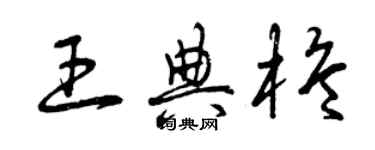 曾慶福王典桅草書個性簽名怎么寫