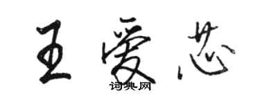 駱恆光王愛芯行書個性簽名怎么寫