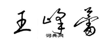 梁錦英王峰蕾草書個性簽名怎么寫