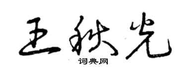 曾慶福王秋光草書個性簽名怎么寫