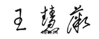 駱恆光王慧薇草書個性簽名怎么寫