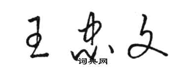 駱恆光王忠文草書個性簽名怎么寫