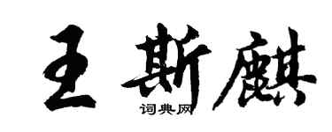 胡問遂王斯麒行書個性簽名怎么寫