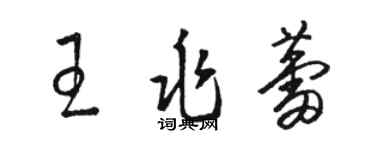 駱恆光王兆蕾草書個性簽名怎么寫