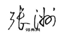 駱恆光張洲草書個性簽名怎么寫