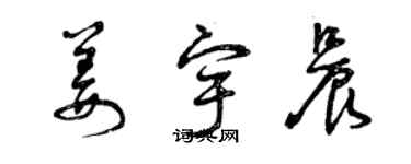 曾慶福姜宇晨草書個性簽名怎么寫