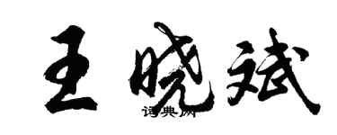 胡問遂王曉斌行書個性簽名怎么寫