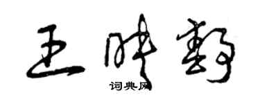 曾慶福王映靜草書個性簽名怎么寫