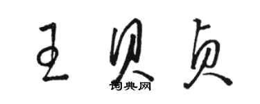 駱恆光王貝貞草書個性簽名怎么寫