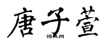翁闓運唐子萱楷書個性簽名怎么寫