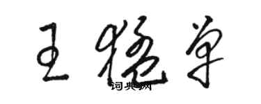 駱恆光王猛單草書個性簽名怎么寫