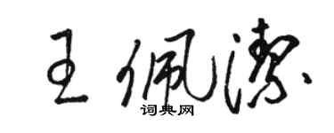 駱恆光王佩潔草書個性簽名怎么寫