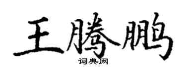 丁謙王騰鵬楷書個性簽名怎么寫